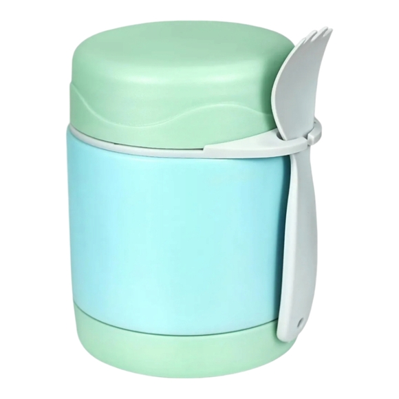 10oz Hot Insulated Thermos. Mint Color. Perfect for School Lunch! - Picture 1 of 4